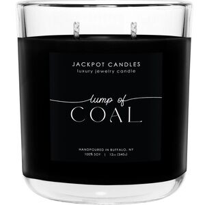 NEW Jackpot Candles Lump of Coal Candle with Necklace 100% Soy Wax 12 Oz